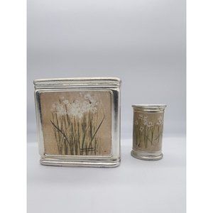 Croscill Orchids Set Of 2 Narcissus Bathroom Tissue and Toothbrush Set